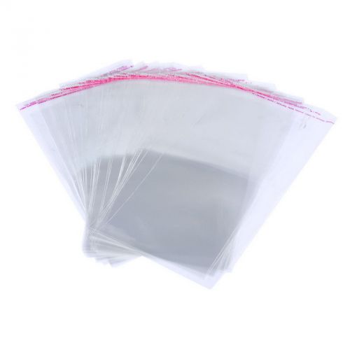 50PCs Self Adhesive Seal Plastic Bags 16x32cm(Usable Space 16x28cm)
