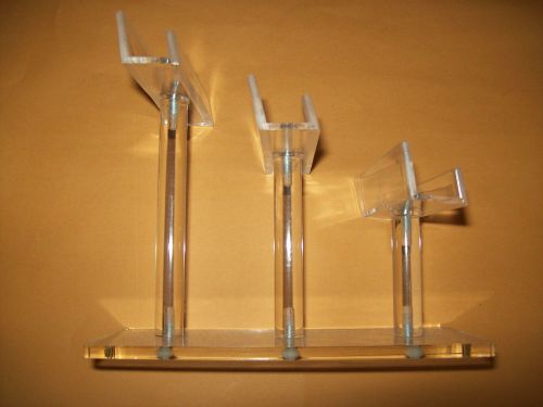 3 TIER CLEAR ACRYLIC BUSINESS CARDS EYE READING SUNGLASSES GLASSES DISPLAY STAND