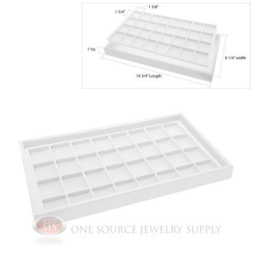 White plastic display tray 32 white compartment liner insert organizer storage for sale