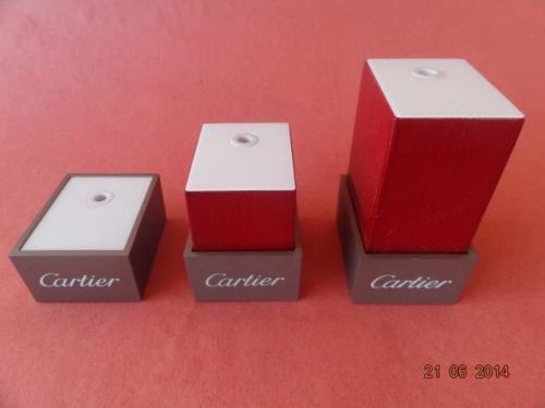 CARTIER 3 AUTHENTIC WATCH STORE DISPLAY STANDS IN NEW CONDITION!