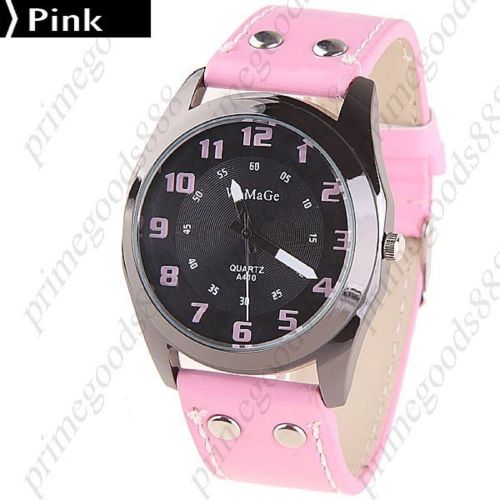 Synthetic Leather Quartz Wrist Wristwatch Free Shipping Women&#039;s Pink