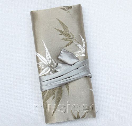 handmade silk gray colors Jewelry bags pouches roll T784A11