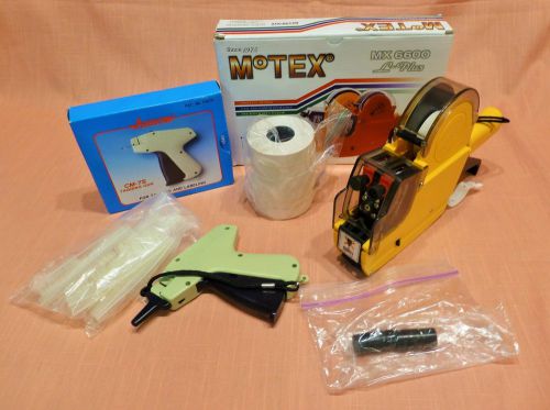 MX-6600 Price Tag Gun Labeler (10 Digits 2 Lines) &amp; Garmet Price Tag Gun (LOT)