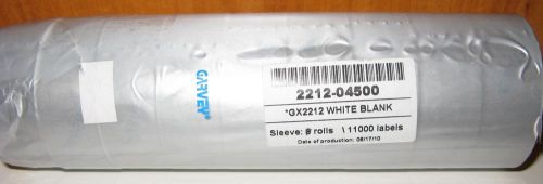 GARVEY GX2212 - 04500 White Blank labels 8 Rolls NEW