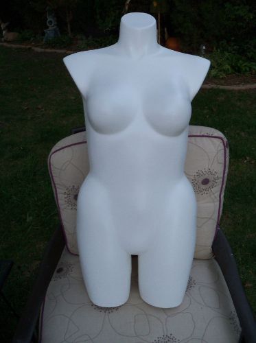 FEMALE 3/4 Body plastic mold MANNEQUIN Torso Retail Display 35&#034; Hi 41 32 42