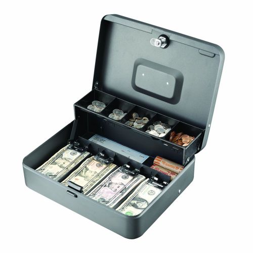 New STEELMASTER Tiered (Cantilever) Cash Box, Gray, 2216194G2