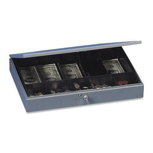 Mmf steelmaster cash box with tray - 5 bill - 5 coin - steel - gray (2215cbtgy) for sale