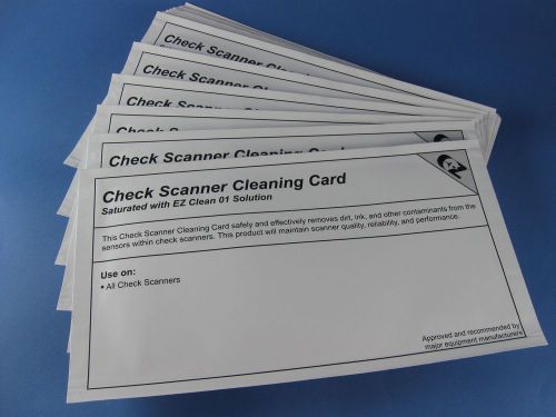 EZ Clean Check Scanner Technical Cleaning Cards, 4.375&#034; x 8&#034;, 25/box