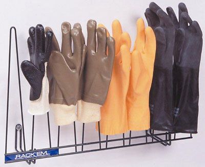 Rackems glove rack in dark green pvc-coated for high moisture &amp; chemicals for sale