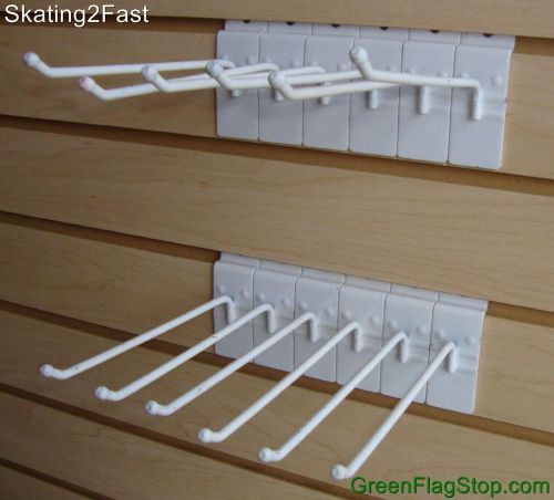 12 Retail Slatwall Display Store Wall Fixtures 6.75&#034; Long White