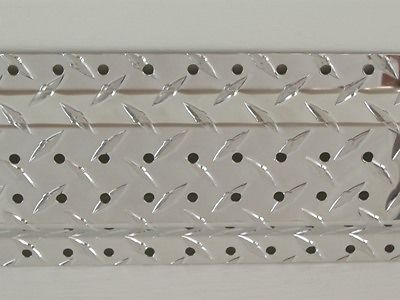 5.5&#034;W x 48&#034;L Aluminum Diamond Tread Plate Peg Board