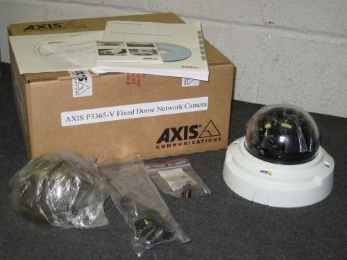 AXIS Fixed Dome Power over Ethernet POE Network Security Camera P3365-V SD SDHC