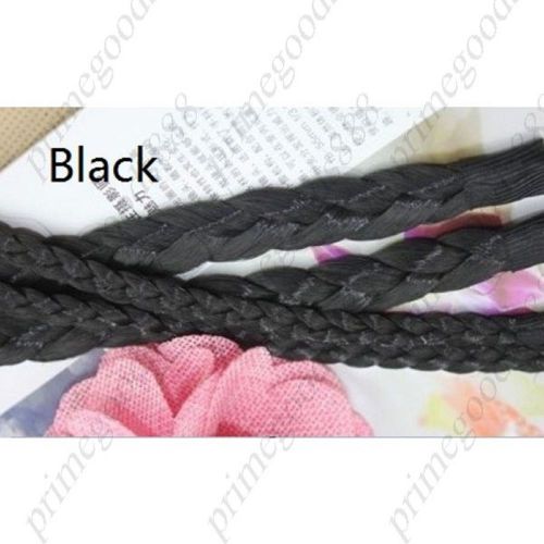 Size M Hemp Flowers Weave Heat Resistant Fiber Chignon Wigs Free Shipping Black