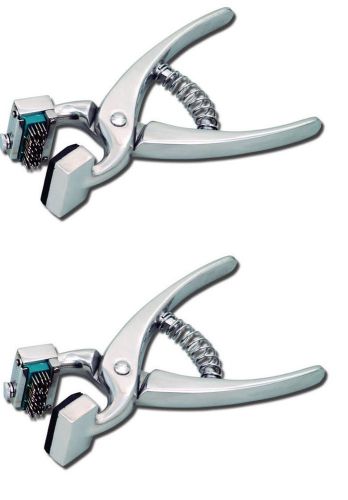 2 Small Tattoo Pliers with 5 Sets 0-9 Digits and 2 Sets A-Z Letters -Veterinary