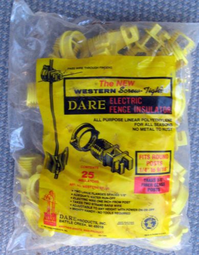 Dare  Electric Fence insulators 2x25 Pack. 50 Yellow Post Insulators AD-3119/R