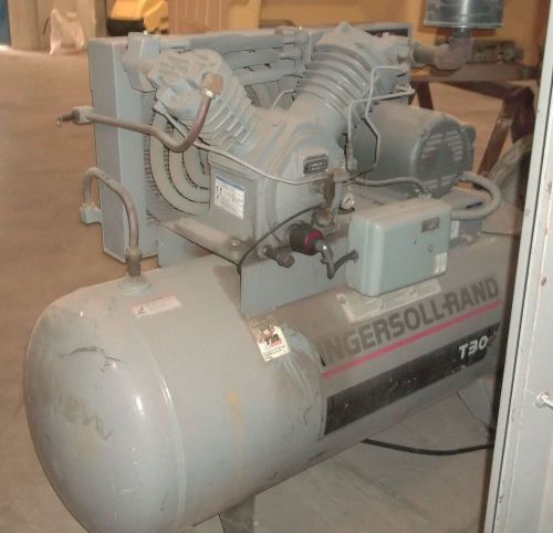 Ingersoll rand t30 3-phase 200 psi air compressor 120 gallon tank for sale