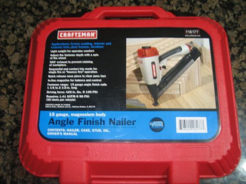 Craftsman 15 gauge, 1 1/4&#034; - 2 1/2&#034;, angle finish nailer, magnesium pneumatic for sale