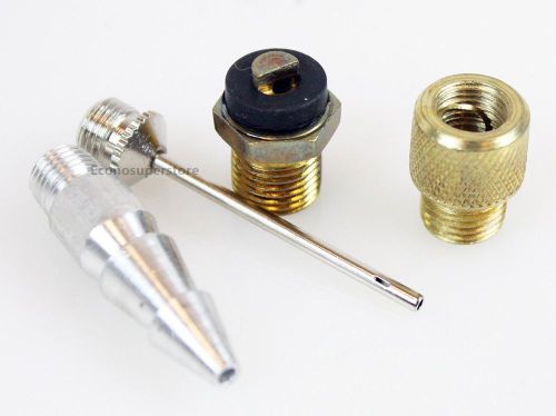 4pc 1/4&#034; npt inflator needle tire inflation nozzle &amp; blow gun adapter air tools for sale
