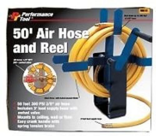 Performance tool 50&#039; air hose &amp; reel 300 psi air wilmar wm610 for sale