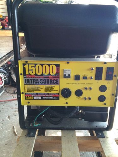 Generac 15000 watt electric st guardian ultra source portable generator - gasoli for sale