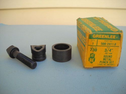 Greenlee 3/4 inch round metal punch set NOS