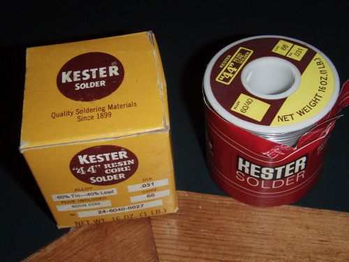 Kester 24-6040-0027 wire solder .031 dia sn60 pb40  flux .rosin core 66 - nos for sale
