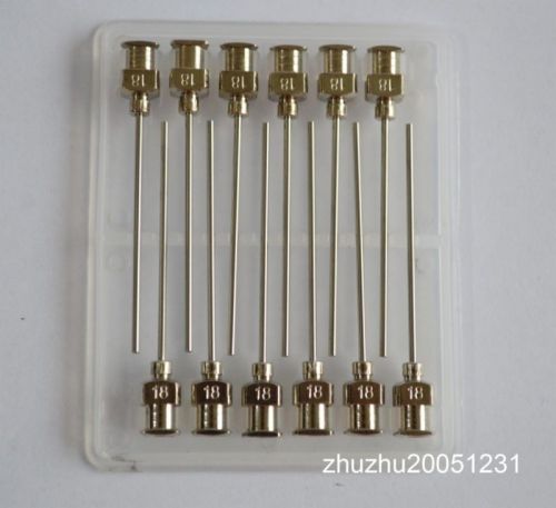 24pcs 1.5&#034;  18ga blunt stainless steel dispensing syringe needle tips for sale