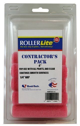 Quali-Tech 4EMT025-12 4-Inch Roller Lite Mo-Tech Contractor Pack Mini Rollers