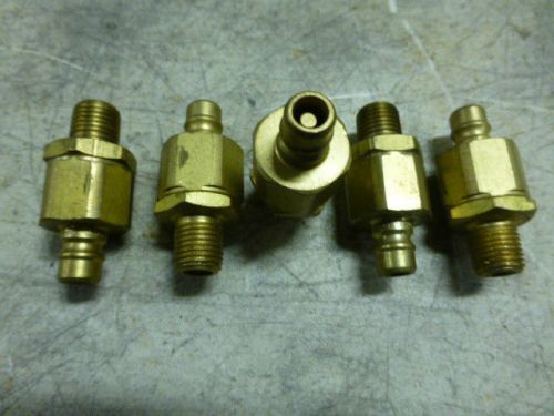 5 BRASS MALE COUPLER BVHN 4660 1/4&#034; MALE PIPE X MALE DISCONNECT     NO RESERVE