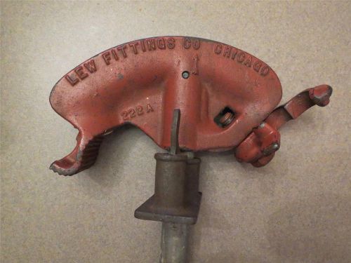 Vintage 1930s lew fittings co. 222a 1/2&#034; &amp; 3/4&#034; emt conduit pipe bender for sale