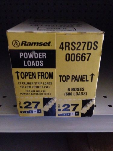 RAMSET 4RS27 .27 CALIBER STRIP YELLOW POWER LOADS Yellow Head 100pk Lot Of 6