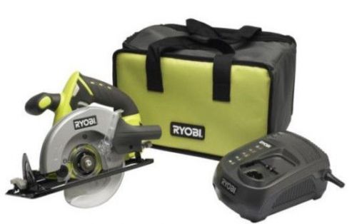 Ryobi lcs1801 circular saw 18v volts lithium ion one+ kit battery charger bag for sale