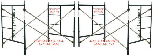 Two snap-on 5&#039; x 5&#039; x 7&#039; masonry scaffolding frame sets for sale