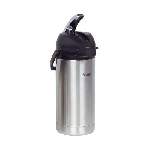 3.8 Liter Lever-Action Airpot Stainless Steel Coffee Air Pot Hot Black 128 Ounce