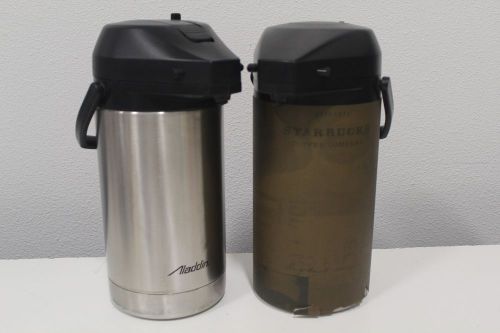 Lot of 2 Aladdin Thermal Coffee Dispenser w/Starbucks Cover &amp; Free Fast Shipping