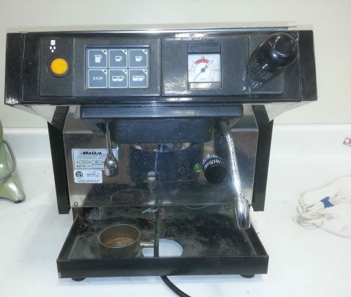 Brasilia espresso machine automatic single group powers on parts machine as is