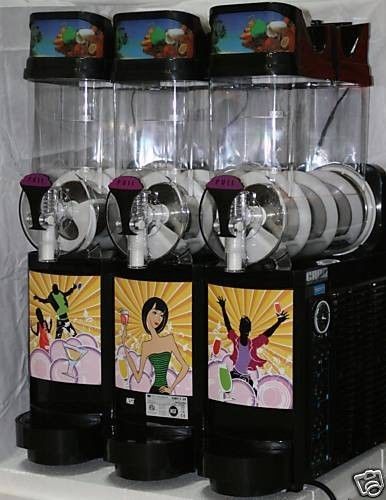 New black faby 3 bowl with timer frozen drink machine for sale