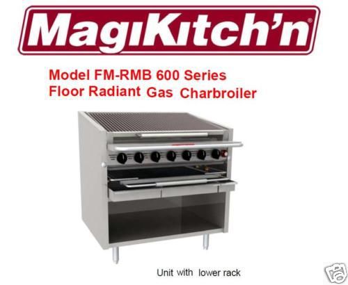 MagiKitch&#039;n 60&#034;x34H Gas Floor Charbroiler FM-SMB-660