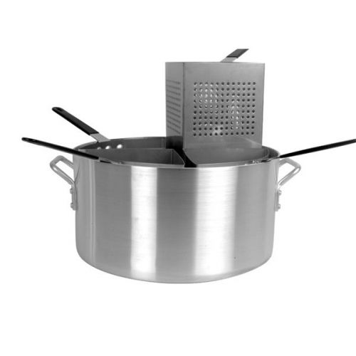 Commercial Kitchen Aluminum Pasta Cooker 20 Qt. With Sectioned Strainers