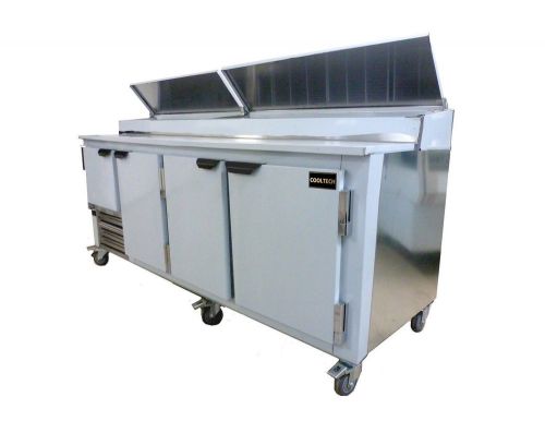 Cooltech s/s 3-1/2 door refrigerated pizza salad prep table 96&#034; for sale