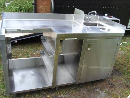 Waitress Station or prep table with hand wash sink