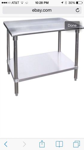 12X24 STAINLESS STEEL WORKING TABLE &#034;NEW NSF