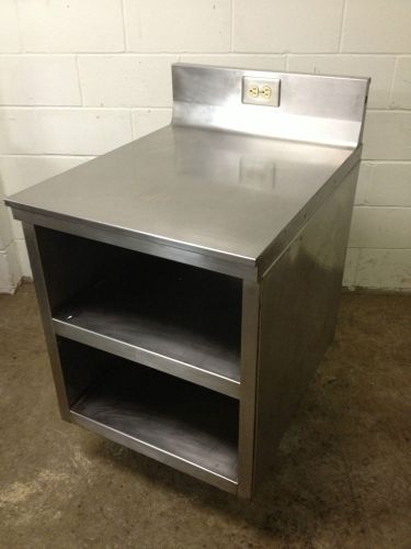 Stainless steel work top table shelf with electric 24” x 31” x 43” for sale
