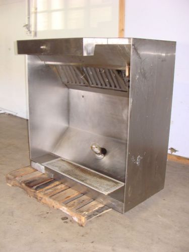 Heavy duty 55&#034;w x 56&#034;d stainless steel lighted exhaust hood and 3 filters for sale