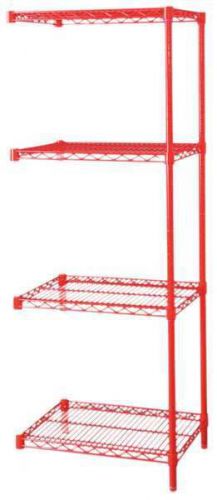 Shelving,add-on,h63,w24,d18,red,4 shelf g1277552 for sale
