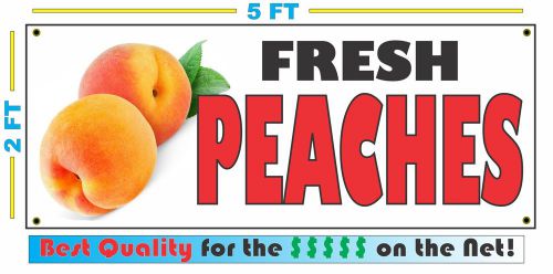 Full Color FRESH PEACHES BANNER Sign NEW XL Larger Size