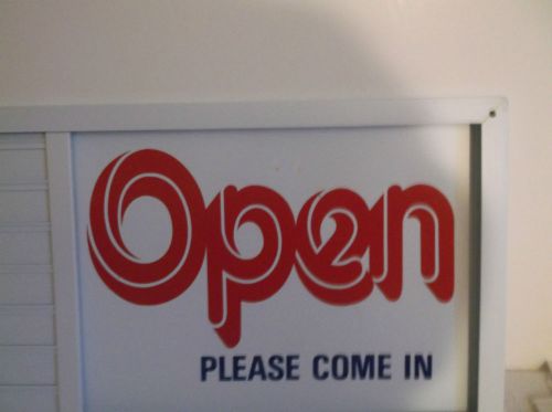 Open &amp; closed hour sign board displays 7 days &amp; hours 2 foot long x 10&#034; height for sale