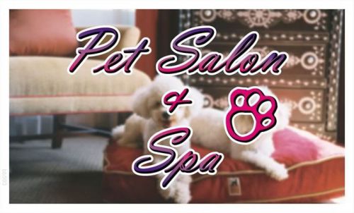 Bb593 pet salon and spa banner shop sign for sale