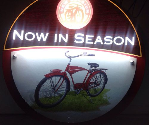 NEW BELGIUM NOW IN SEASON DIG PALE ALE 18&#034; CIRCLE LED LIGHT BAR SIGN NEW