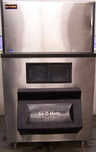 Nice used ice-o-matic 1400 lb ice machine with a 1200 lb bin for sale